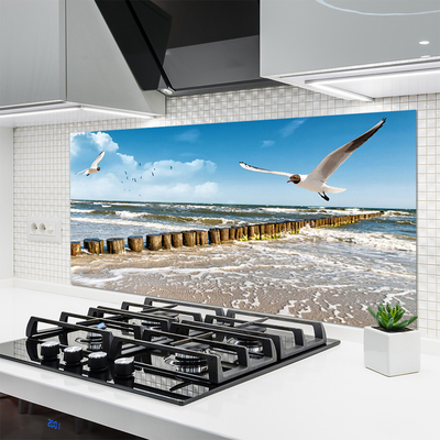 Küchenrückwand Fliesenspiegel Möwen Meer Landschaft