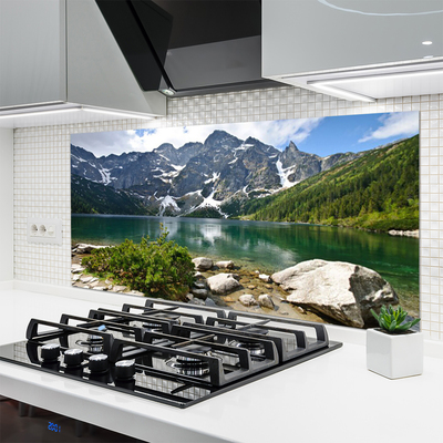 Küchenrückwand Fliesenspiegel See Gebirge Landschaft