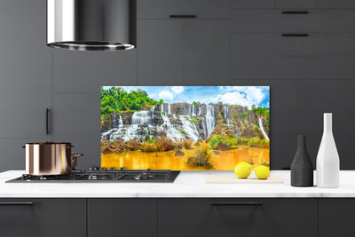 Küchenrückwand Fliesenspiegel Wasserfall Natur