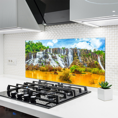Küchenrückwand Fliesenspiegel Wasserfall Natur