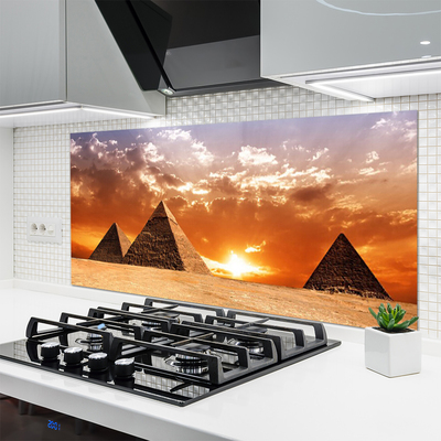 Küchenrückwand Fliesenspiegel Pyramiden Landschaft