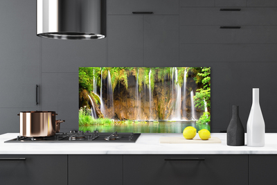 Küchenrückwand Fliesenspiegel Wasserfall See Natur