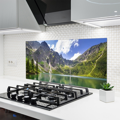 Küchenrückwand Fliesenspiegel Gebirge See Landschaft