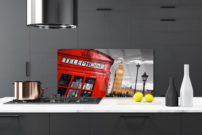 Küchenrückwand Fliesenspiegel Telefonzelle Architektur