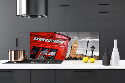 Küchenrückwand Fliesenspiegel Telefonzelle Architektur