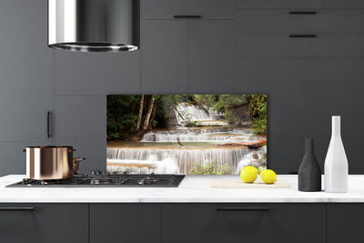 Küchenrückwand Fliesenspiegel Wasserfall Wald Natur