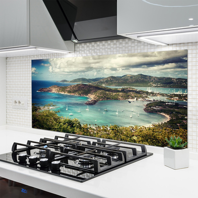 Küchenrückwand Fliesenspiegel Bucht Landschaft