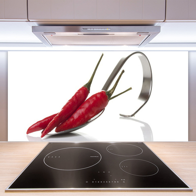 Küchenrückwand Fliesenspiegel Chili Löffel Küche