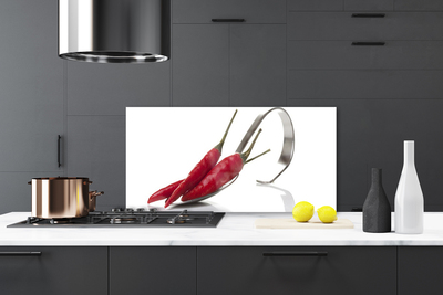Küchenrückwand Fliesenspiegel Chili Löffel Küche