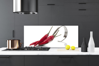 Küchenrückwand Fliesenspiegel Chili Löffel Küche
