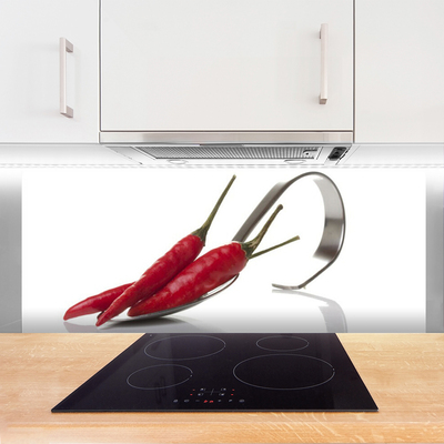 Küchenrückwand Fliesenspiegel Chili Löffel Küche