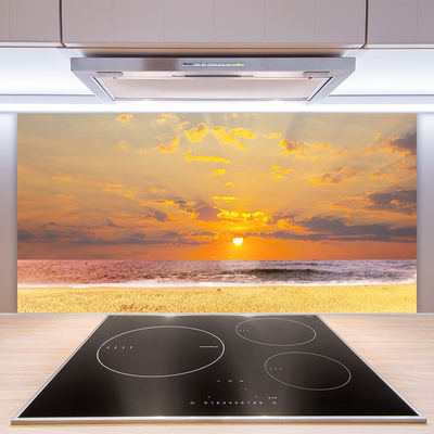 Küchenrückwand Fliesenspiegel Meer Strand Sonne Landschaft