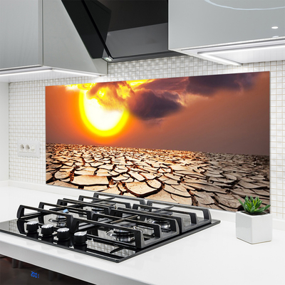 Küchenrückwand Fliesenspiegel Sonne Wüste Landschaft