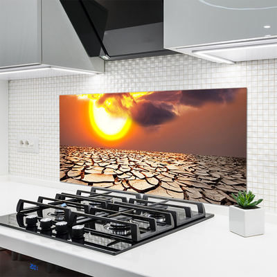 Küchenrückwand Fliesenspiegel Sonne Wüste Landschaft