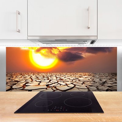 Küchenrückwand Fliesenspiegel Sonne Wüste Landschaft