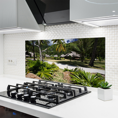 Küchenrückwand Fliesenspiegel Blätter Palmen Natur