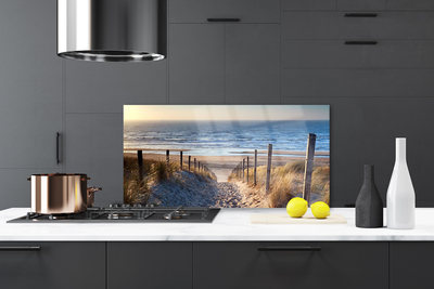 Küchenrückwand Fliesenspiegel Strand Fußpfad Landschaft