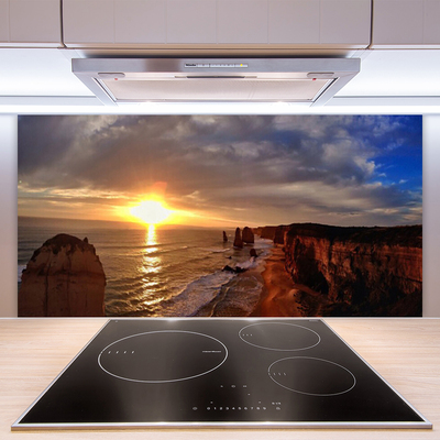 Küchenrückwand Fliesenspiegel Meer Sonne Landschaft