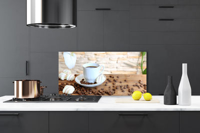 Küchenrückwand Fliesenspiegel Tasse Kaffee Kaffeebohnen Küche