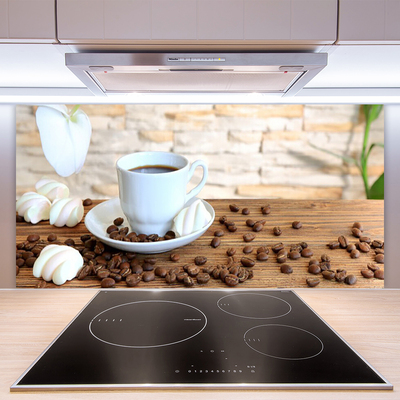 Küchenrückwand Fliesenspiegel Tasse Kaffee Kaffeebohnen Küche