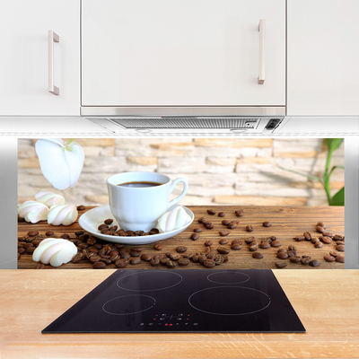 Küchenrückwand Fliesenspiegel Tasse Kaffee Kaffeebohnen Küche
