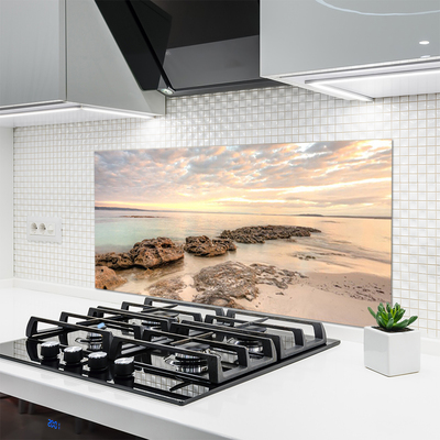 Küchenrückwand Fliesenspiegel Meer Steine Landschaft