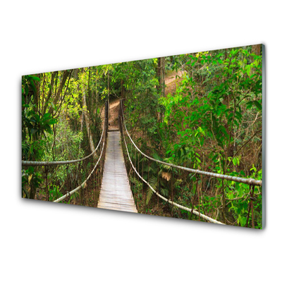 Küchenrückwand Fliesenspiegel Brücke Wald Natur
