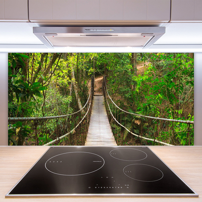 Küchenrückwand Fliesenspiegel Brücke Wald Natur