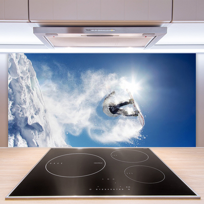 Küchenrückwand Fliesenspiegel Wintersport Schnee Kunst