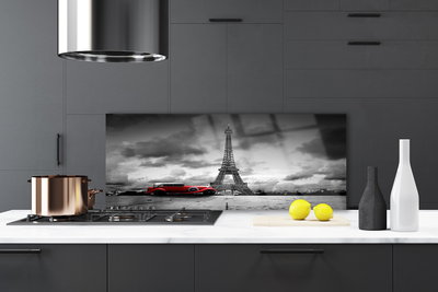 Küchenrückwand Fliesenspiegel Eiffelturm Auto Architektur