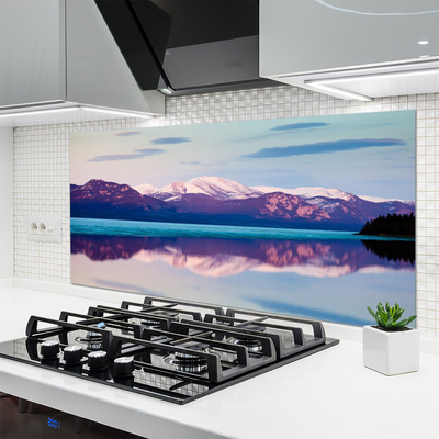 Küchenrückwand Fliesenspiegel Gebirge See Landschaft