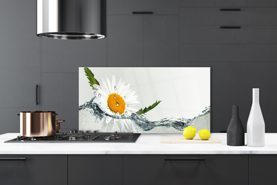 Küchenrückwand Fliesenspiegel Gänseblümchen Wasser Kunst
