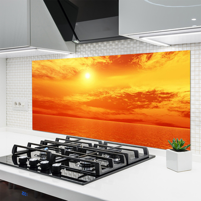 Küchenrückwand Fliesenspiegel Sonne Meer Landschaft