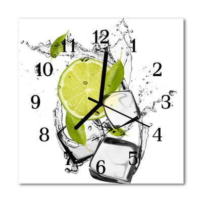 Glasuhr Küchenuhr Limette