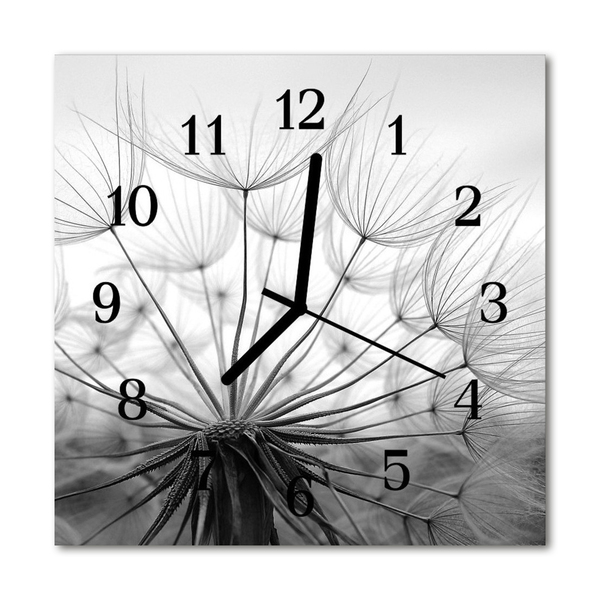 Glasuhr Küchenuhr Pusteblume