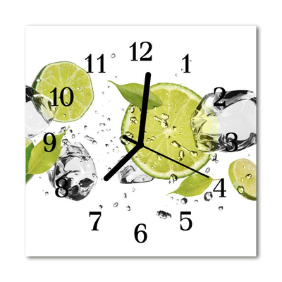 Glasuhr Küchenuhr Limette