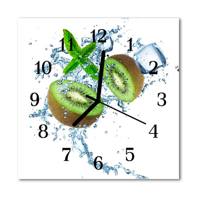 Glasuhr Küchenuhr Kiwi