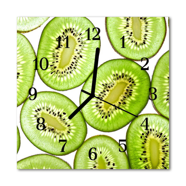 Glasuhr Küchenuhr Kiwi