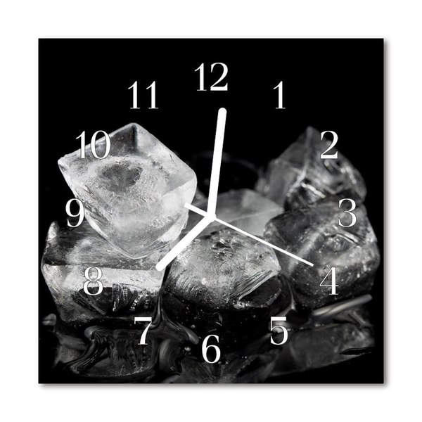 Glasuhr Küchenuhr Eiswürfel