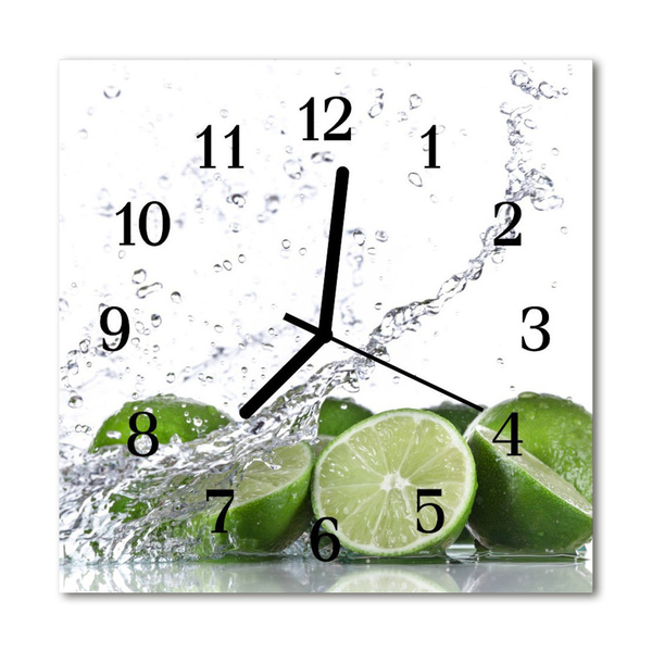 Glasuhr Küchenuhr Limetten