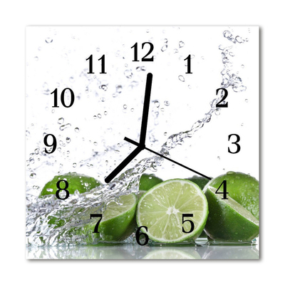 Glasuhr Küchenuhr Limetten