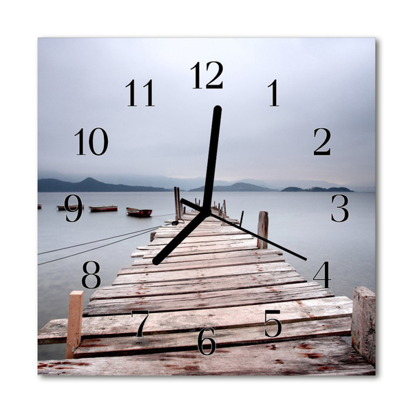 Glasuhr Küchenuhr Steg
