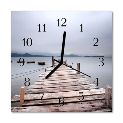 Glasuhr Küchenuhr Steg