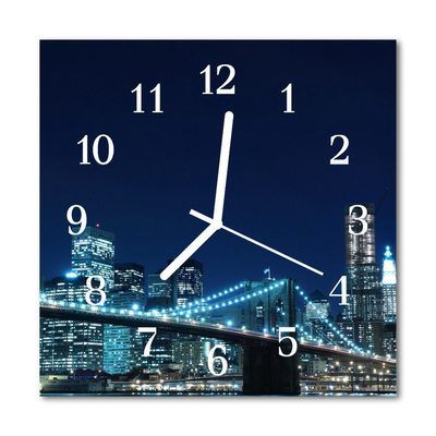 Glasuhr Küchenuhr Skyline