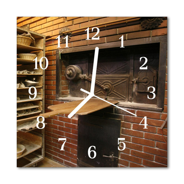 Glasuhr Küchenuhr Brotofen