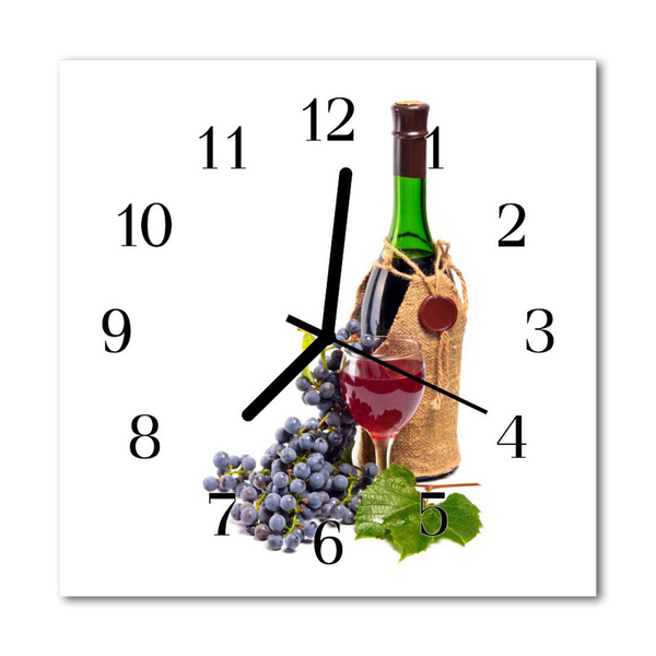 Glasuhr Küchenuhr Wein Trauben