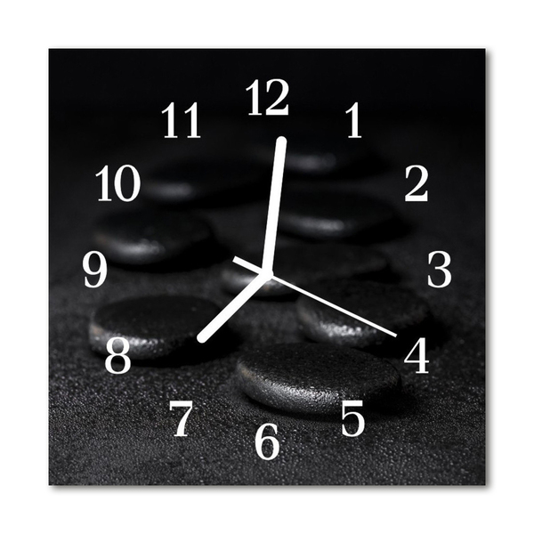 Glasuhr Küchenuhr Zen Steine