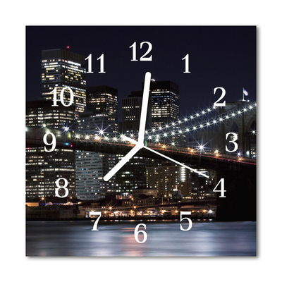 Glasuhr Küchenuhr Skyline