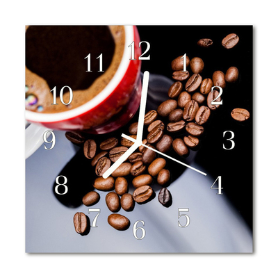 Glasuhr Küchenuhr Kaffee Tasse