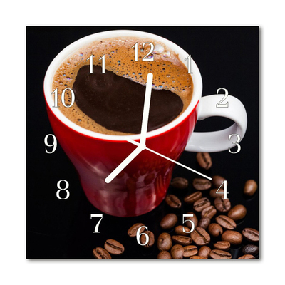 Glasuhr Küchenuhr Kaffee Tasse
